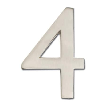 Architectural Mailboxes Brass 4 inch Floating House Number Satin Nickel 4 3582SN-4